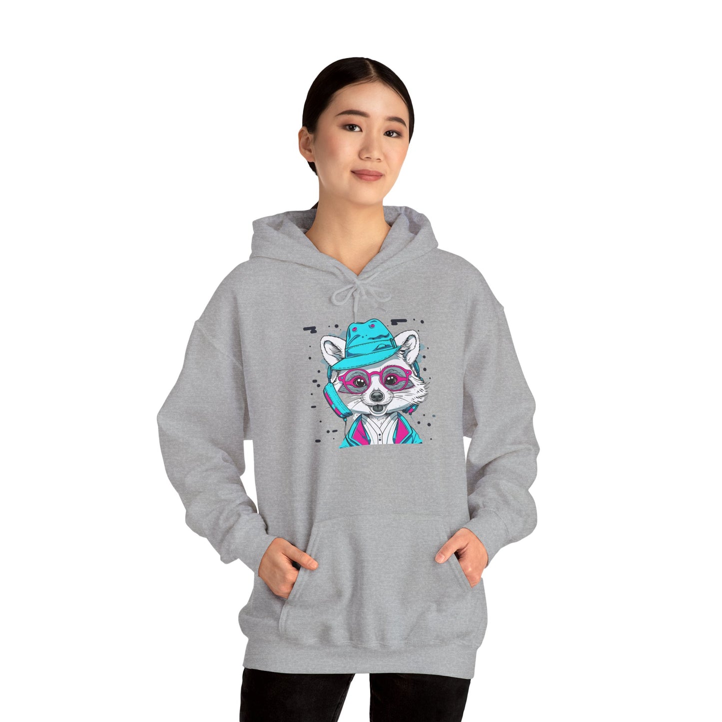 Neon Raccoon Street Art Hoodie | Eco-Limited