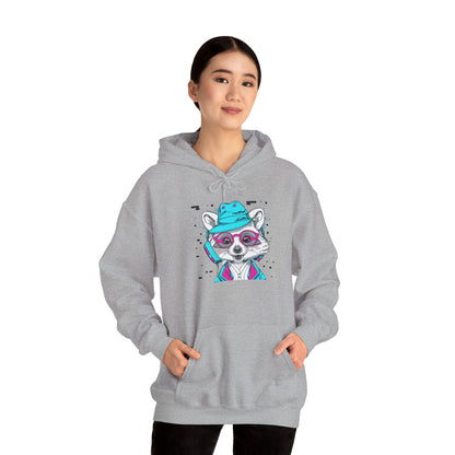 Neon Raccoon Street Art Hoodie | Eco-Limited