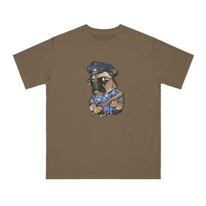 Cute Pug Cop Graphic Organic Tee