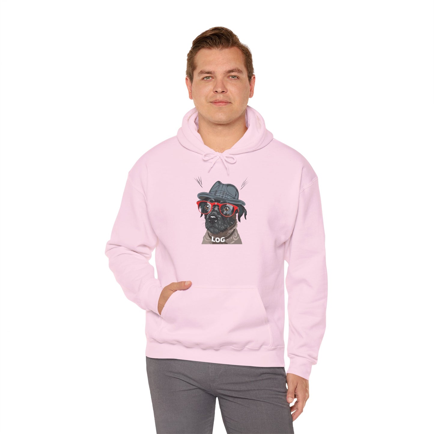 Hipster Pug Illustration Hoodie | Eco-Limited