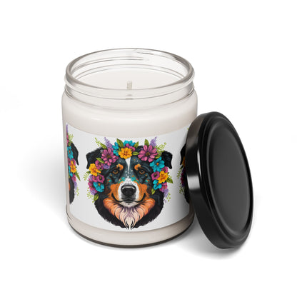 Floral Dog Portrait Candle | Eco-Limited