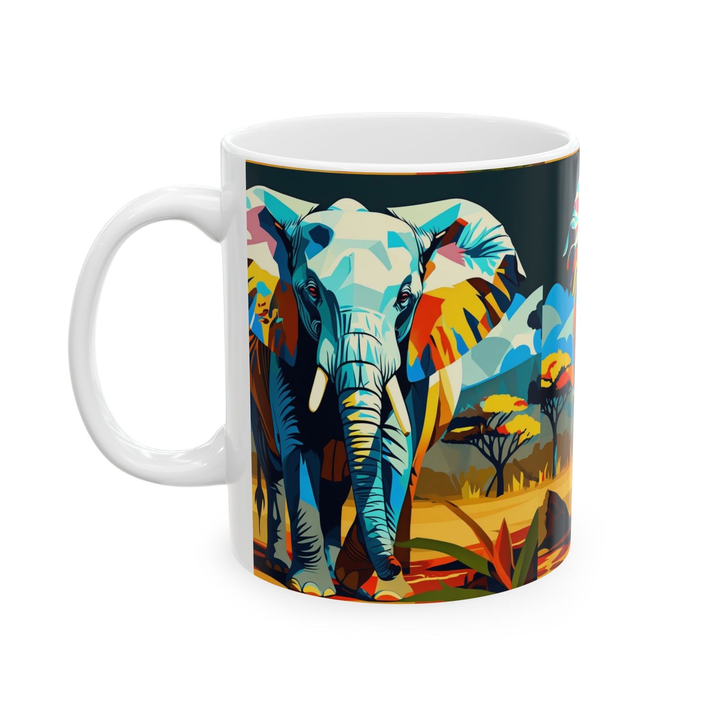 Vibrant Safari Art Coffee Cup (11oz & 15oz)