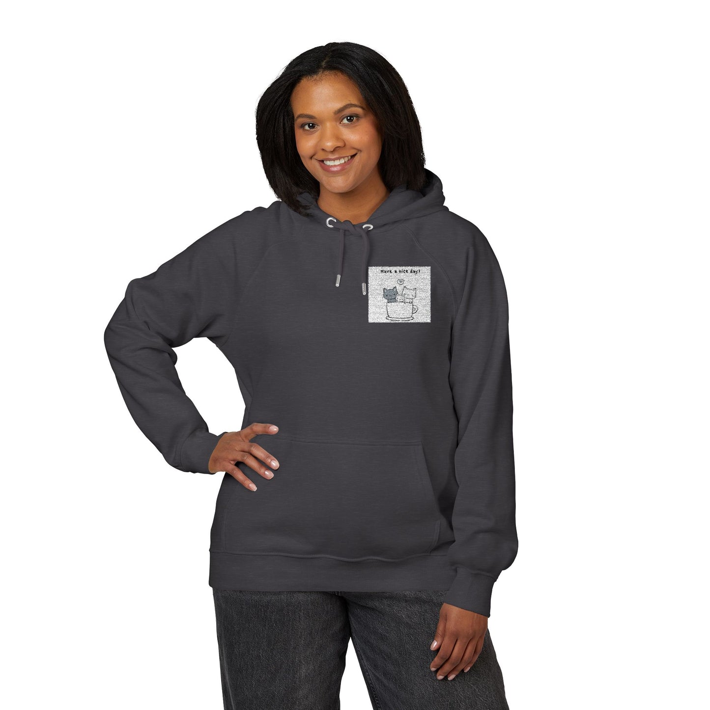 Organic “Have a Nice Day” Cat Hoodie | Organic-Limited