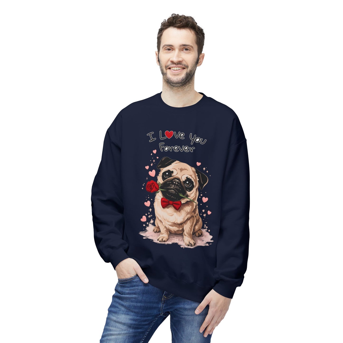 Pug Love Forever Sweater | Eco-Limited