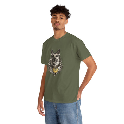 German Shepherd Ink Illustration T-Shirt | Eco-Limited