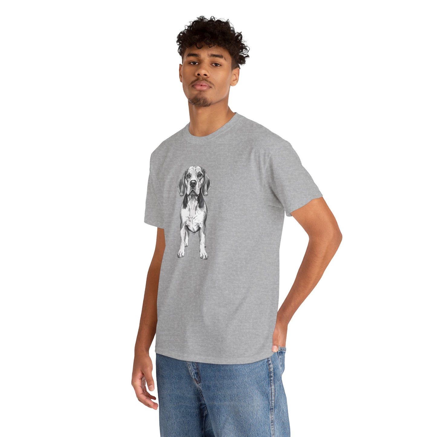 Beagle Sketch Minimal Art T-Shirt | Eco-Limited