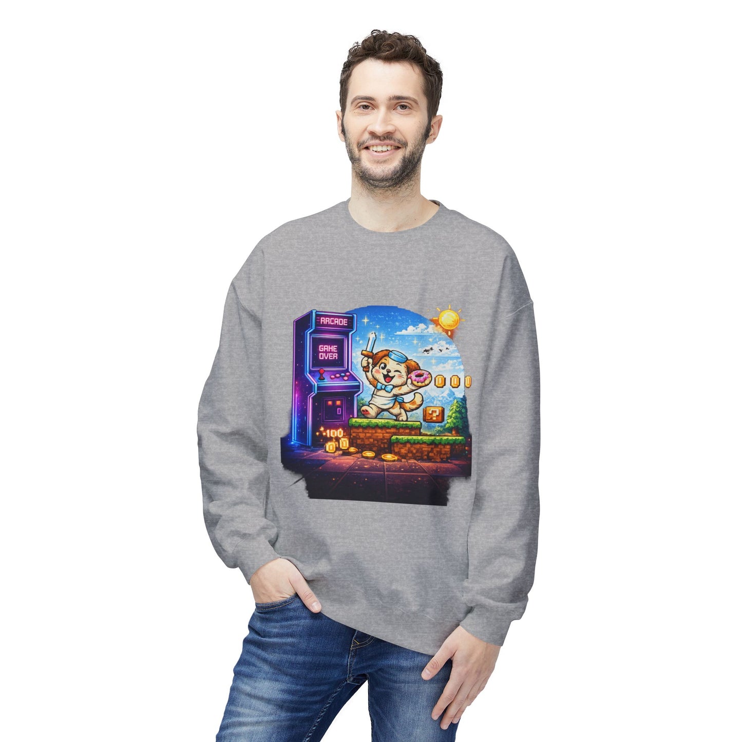 Pixel Arcade Bootleg Graphic Sweater | Eco - Limited