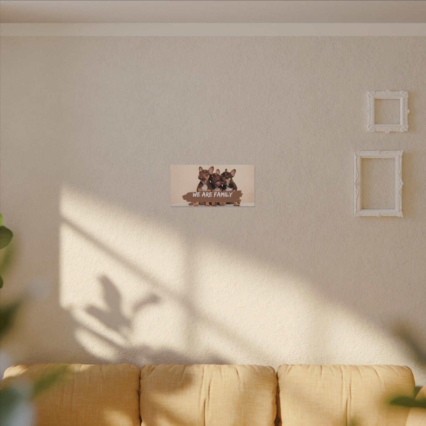 We Are Family French Bulldog Canvas Wall Art