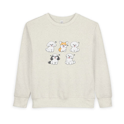Cute Cartoon Puppies Crewneck for Kids