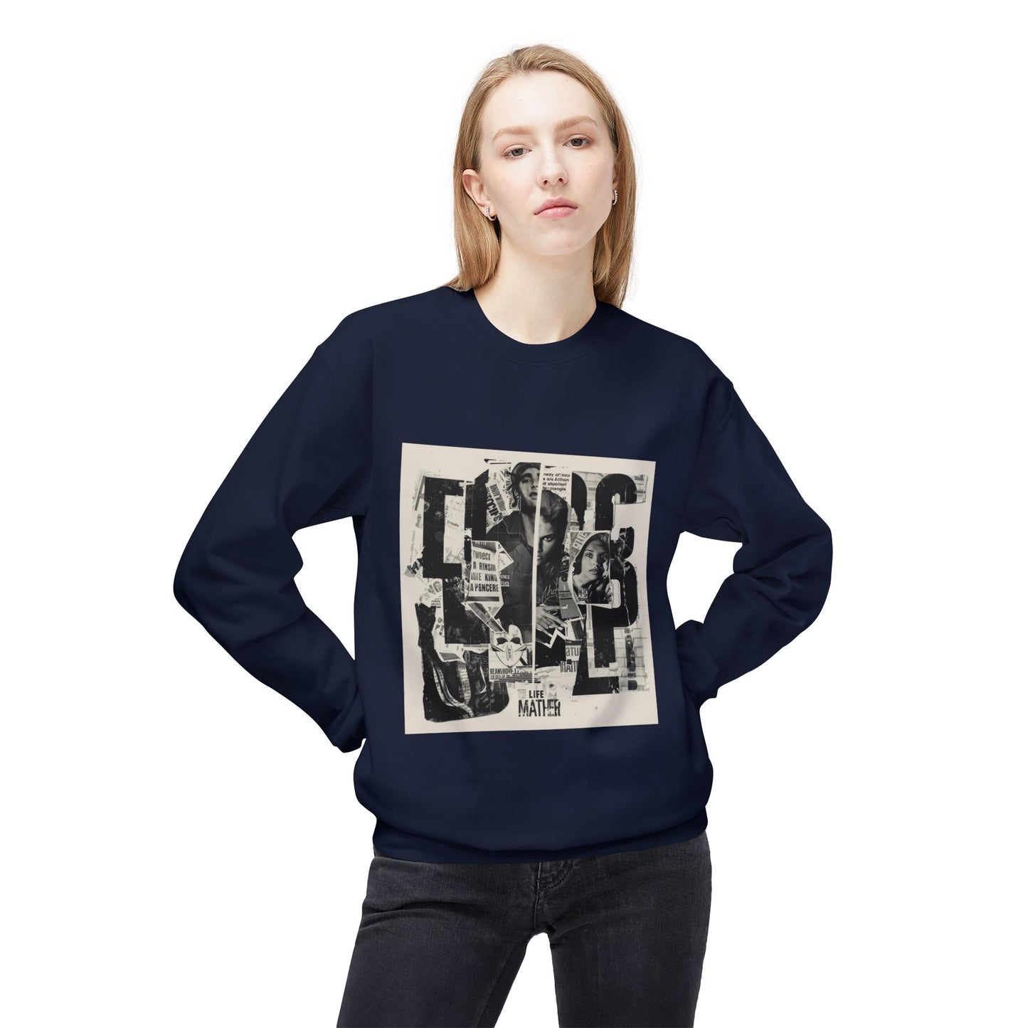 Life Matter Collage Graphic Sweater | Eco - Limited