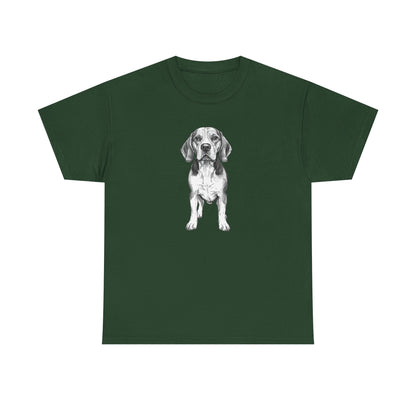 Beagle Sketch Minimal Art T-Shirt | Eco-Limited