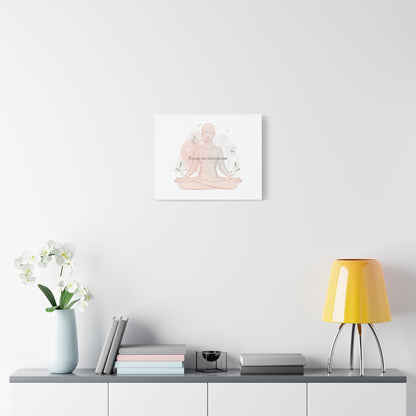 Focus on Intentions Canvas | Gentle Wellness Wall Art, Pastel Gradient Meditation Print