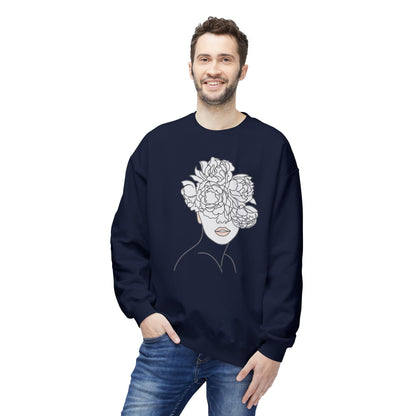 Floral Line Portrait Sweatshirt | Eco-Limited
