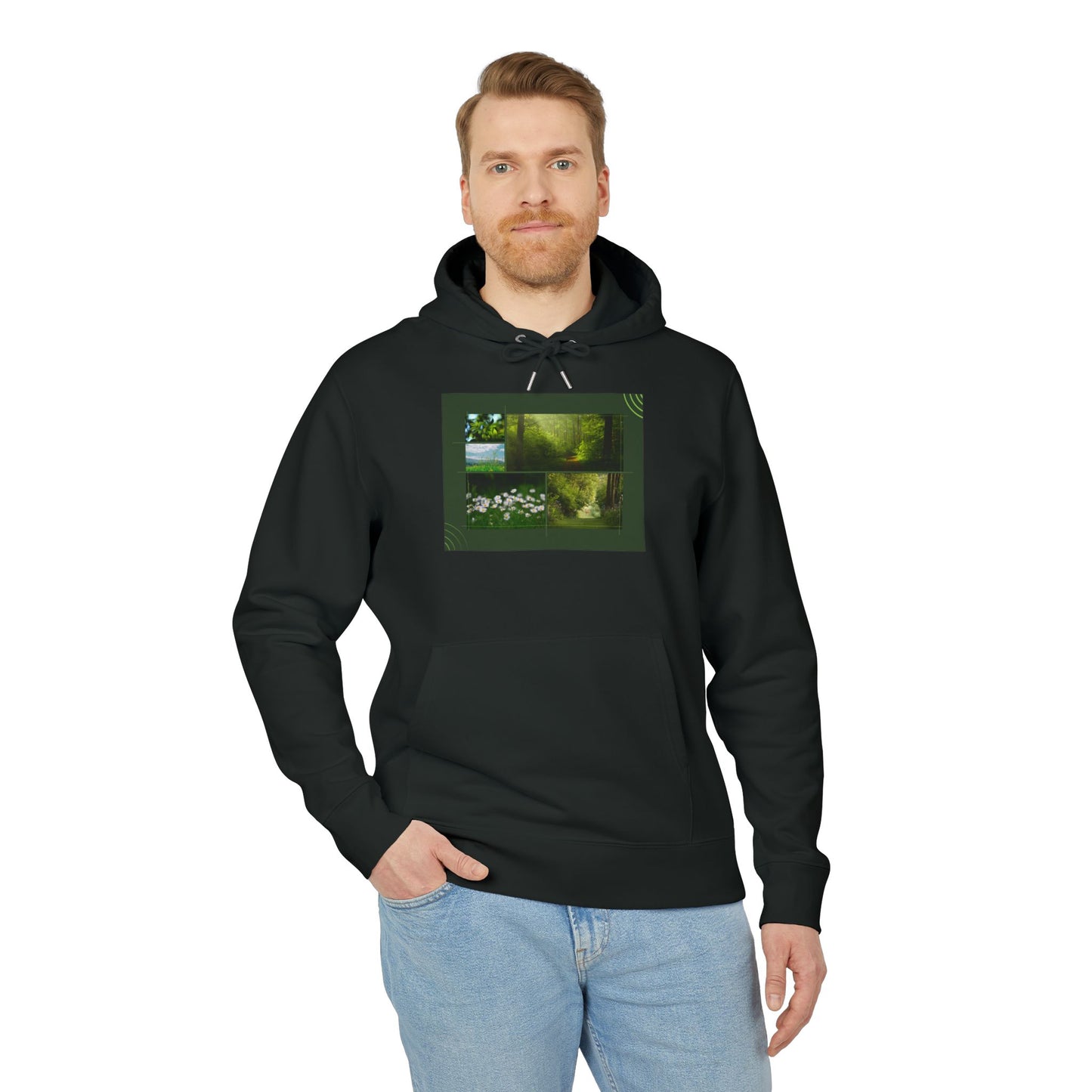 Organic Nature Grid Hoodie | Eco-Limited
