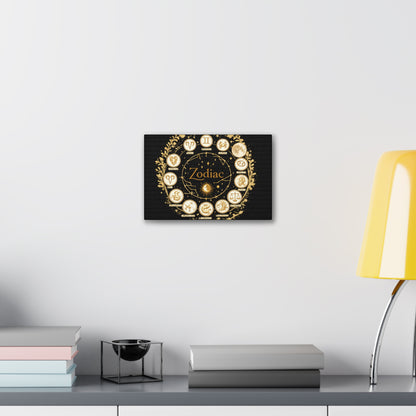 Golden Zodiac Astrology Canvas | Eco-Limited