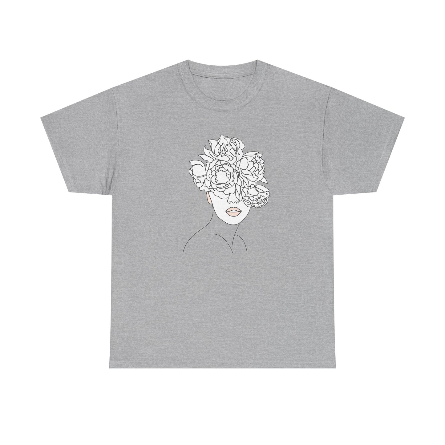 Floral Line Portrait T-Shirt | Eco-Limited