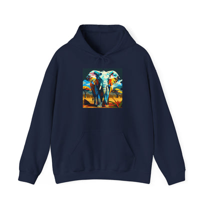 Electric Elephant Art Hoodie | Eco-Limited