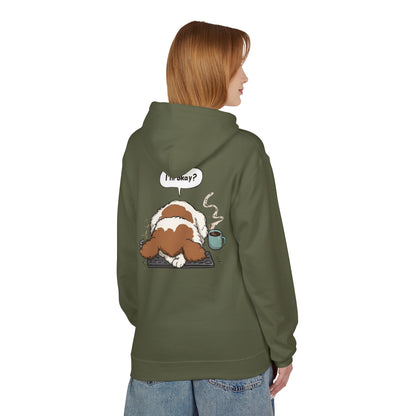 I’m Okay? Dog Coffee Moment Hoodie | Eco-Limited
