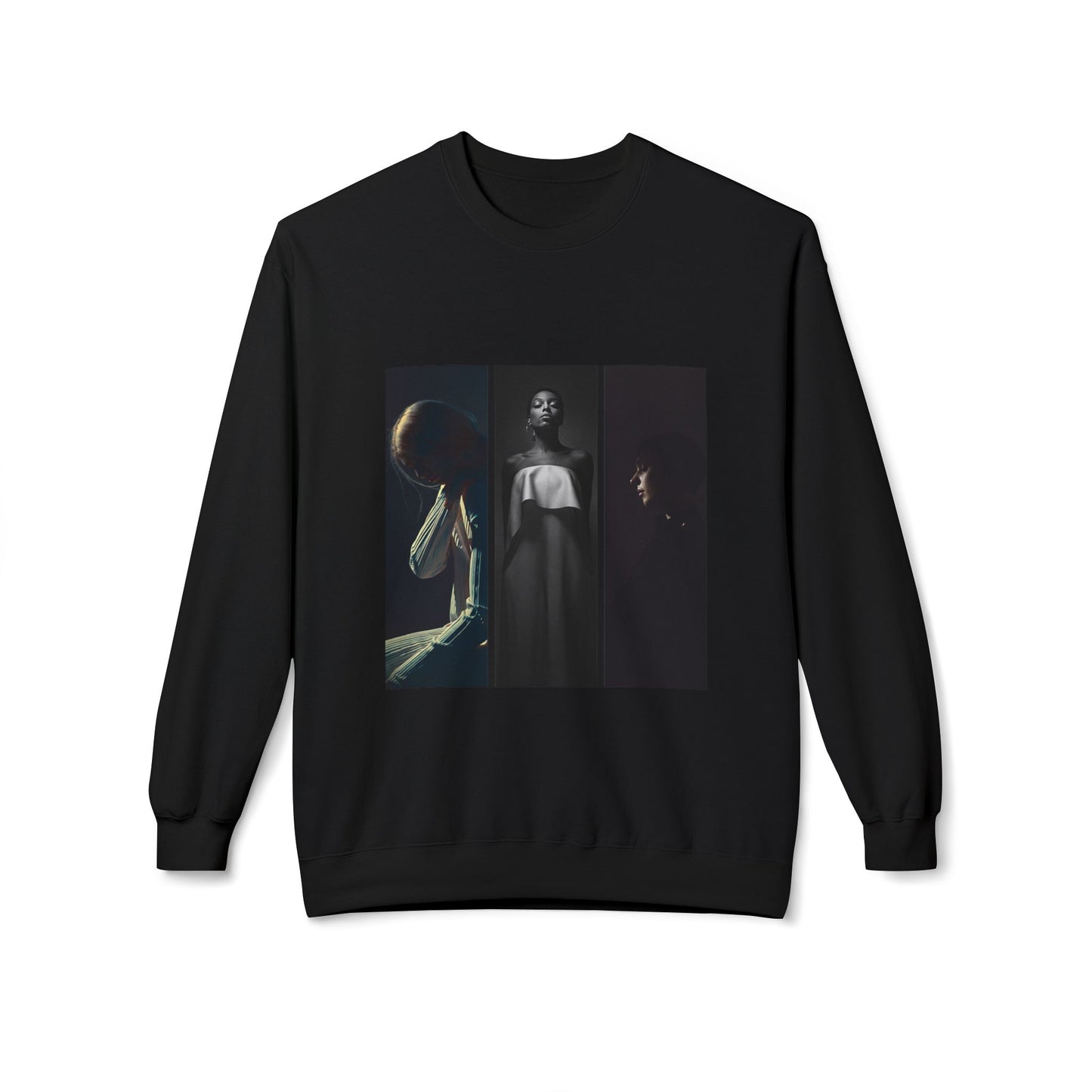 Moody Portrait Triptych Graphic Sweatshirt | Eco-Limited