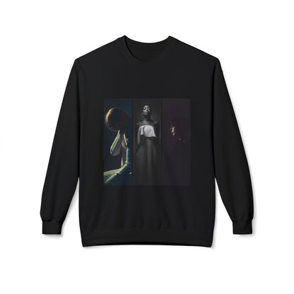Moody Portrait Triptych Graphic Sweatshirt | Eco-Limited