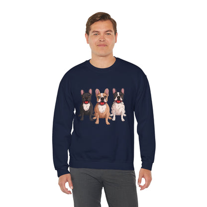 French Bulldog Trio Graphic Sweatshirt|Eco-Friendly - Limited