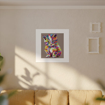 Vibrant Stretched Wall Art for Cat Lovers