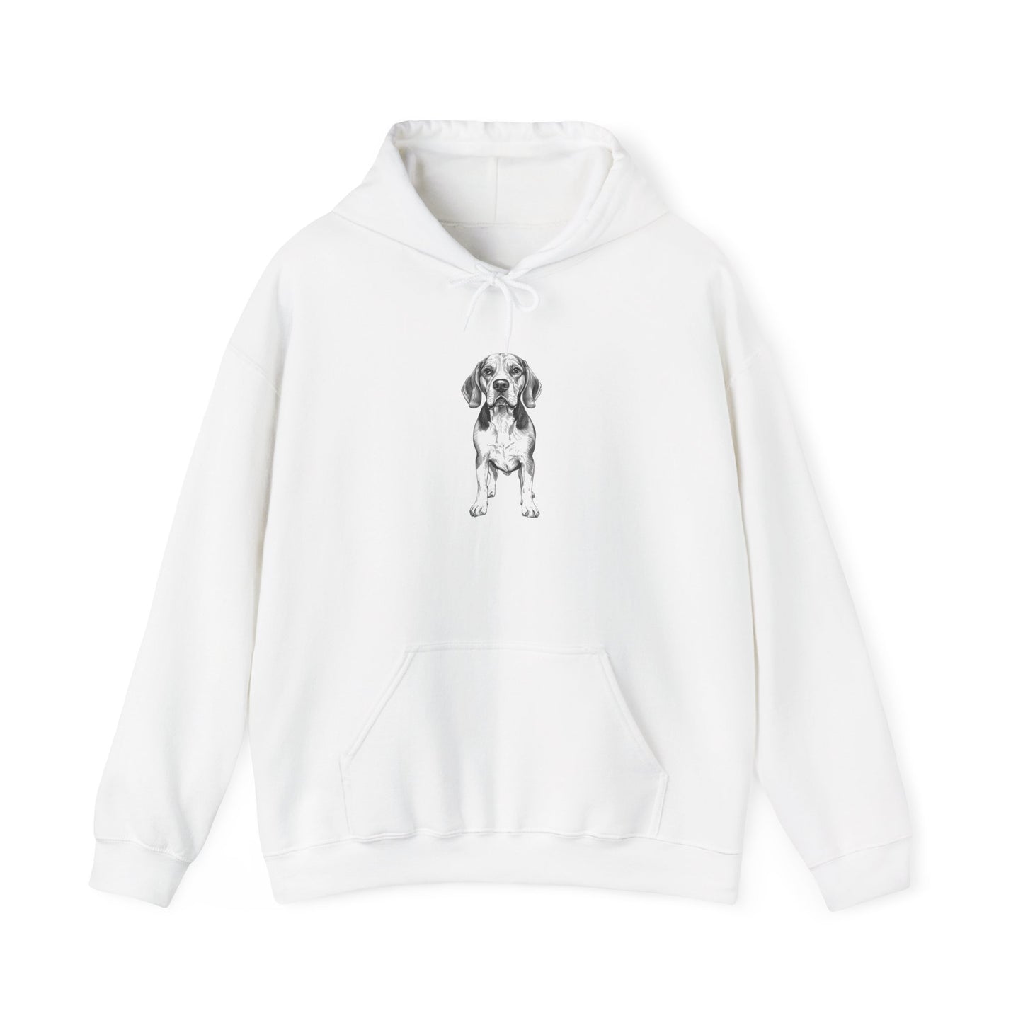 Beagle Sketch Minimal Art Hoodie | Eco-Limited