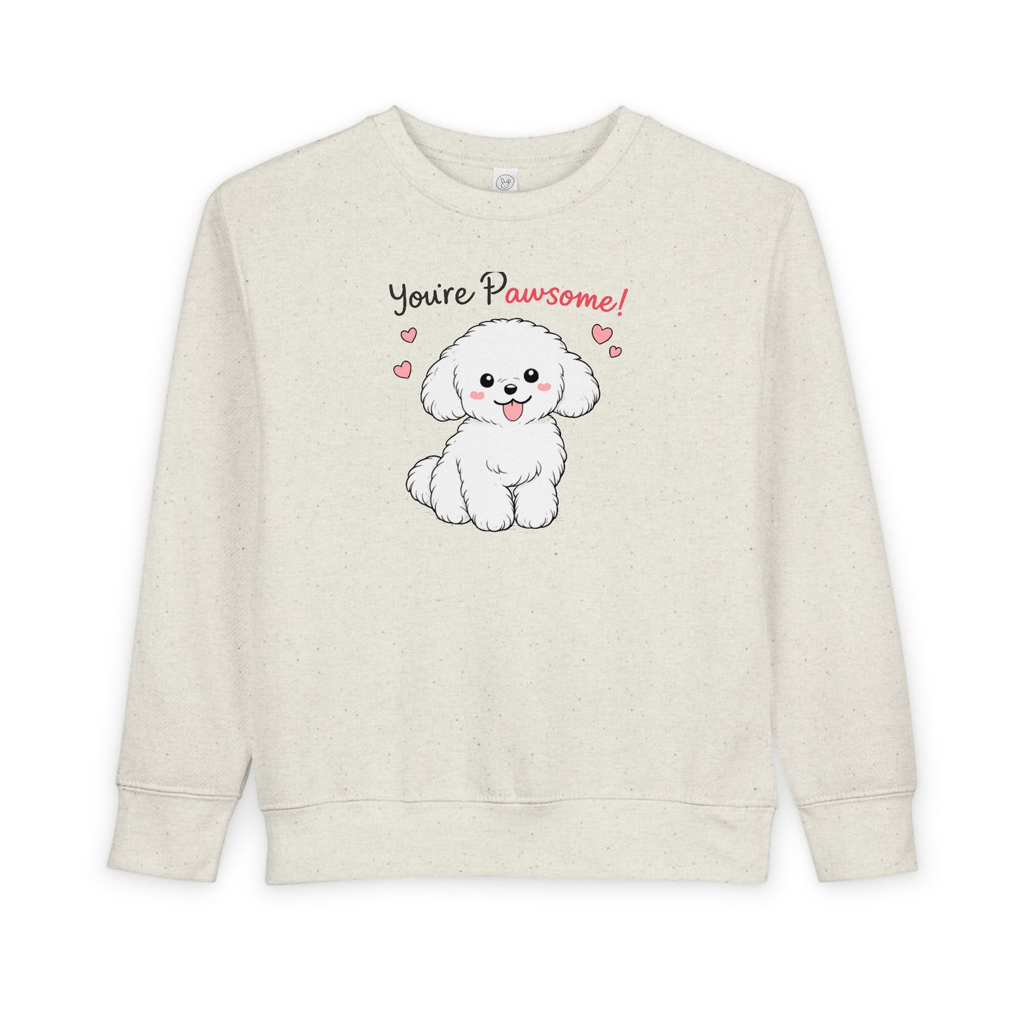 'You're Pawsome!' Cute White Puppy Kids Pullover