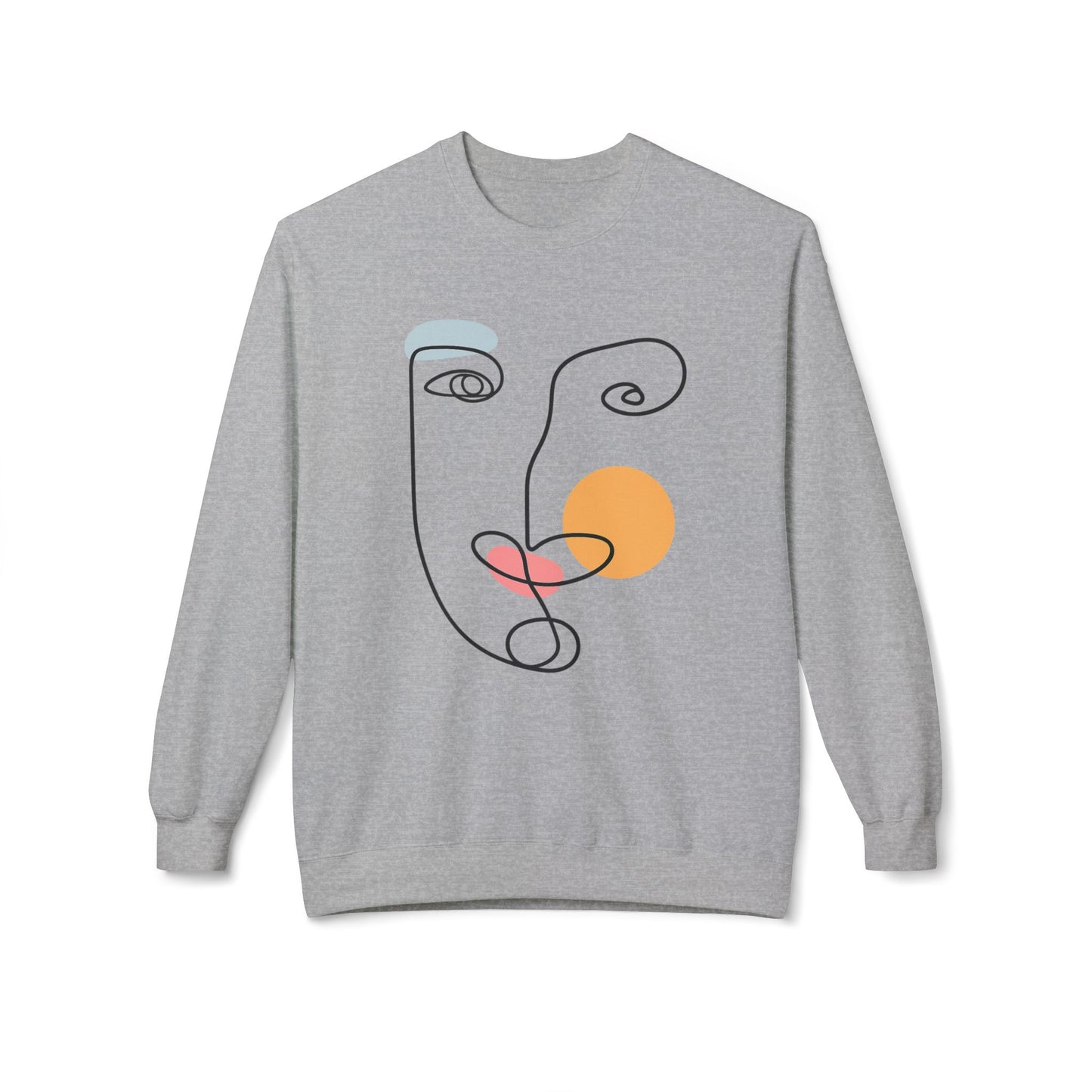 Abstract Line Face Sweatshirt | Eco-Limited