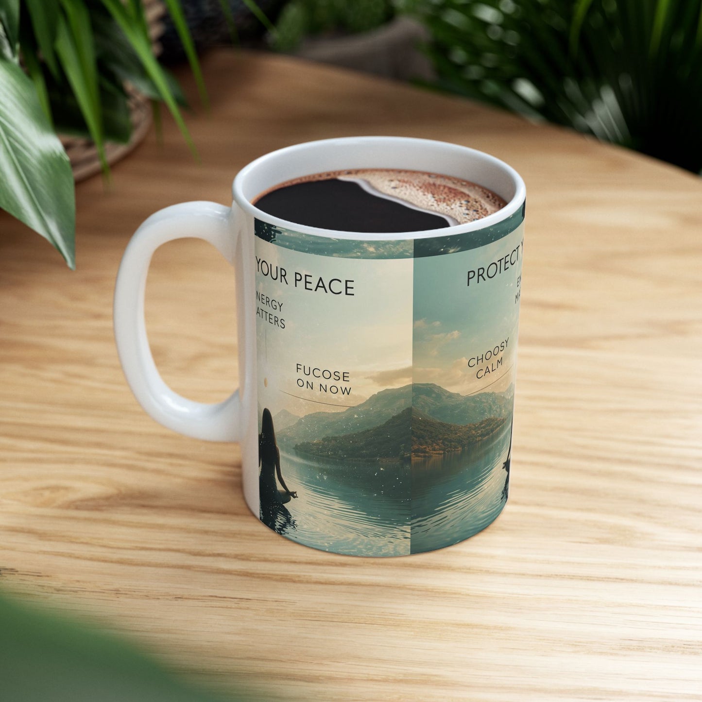 Protect Your Peace Meditation Ceramic Mug | Eco-Limited