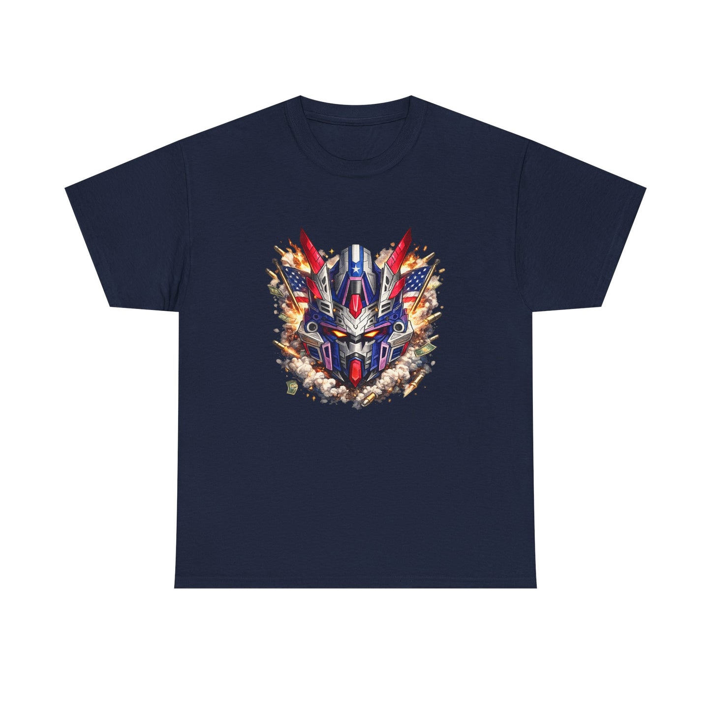 Patriot Mecha Helmet Graphic T-Shirt | Eco - Limited