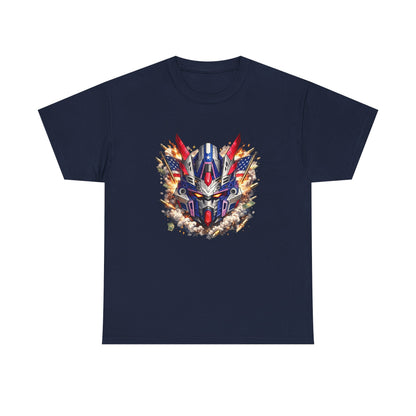 Patriot Mecha Helmet Graphic T-Shirt | Eco - Limited