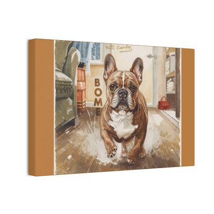 Happy Home Bulldog Canvas Art | Eco-Limited