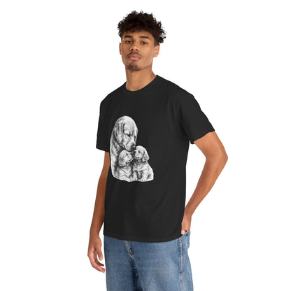 Tender Dog Family Pencil Art T-Shirt | Eco - Limited