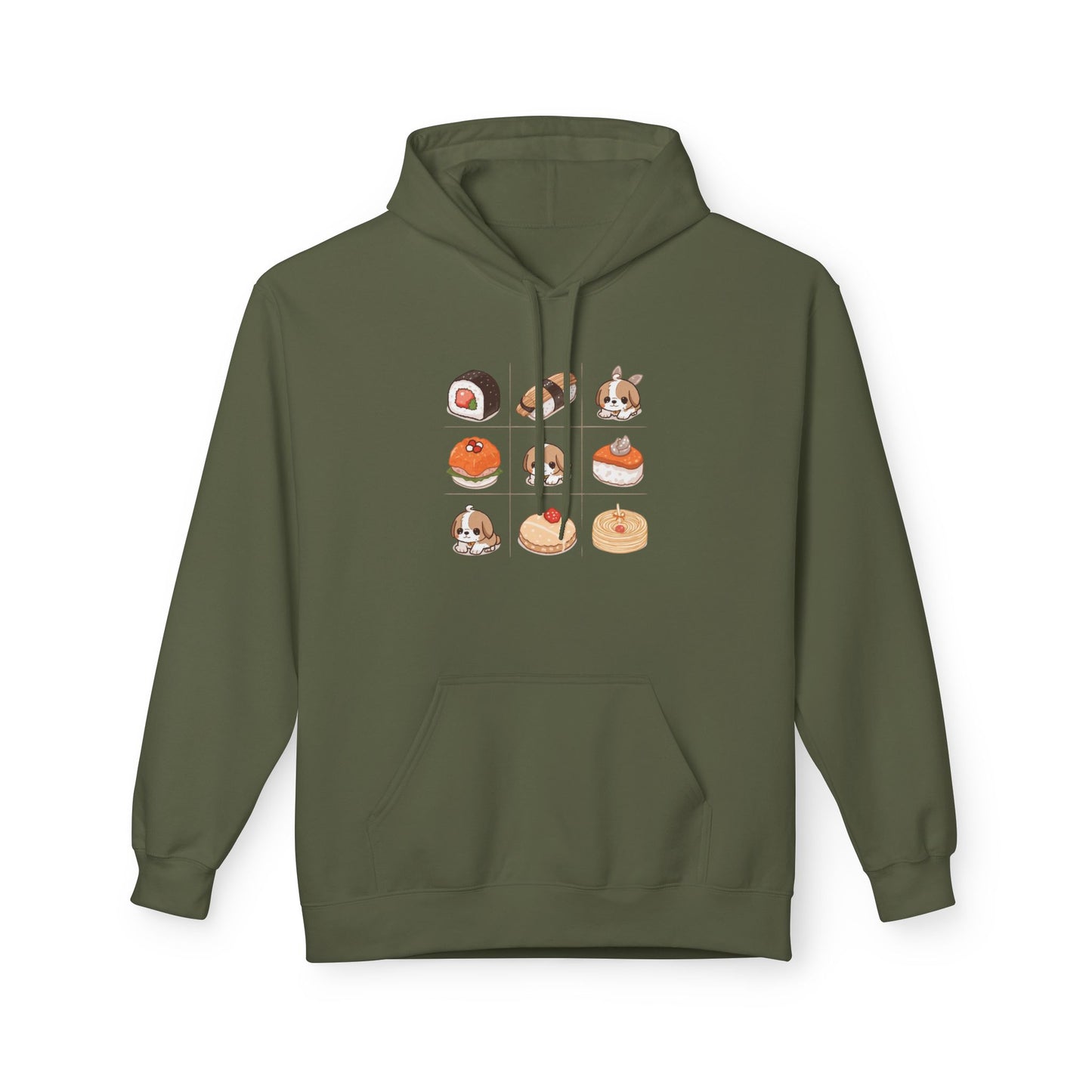 Lucky Bento Puppy Grid Hoodie | Eco-Limited