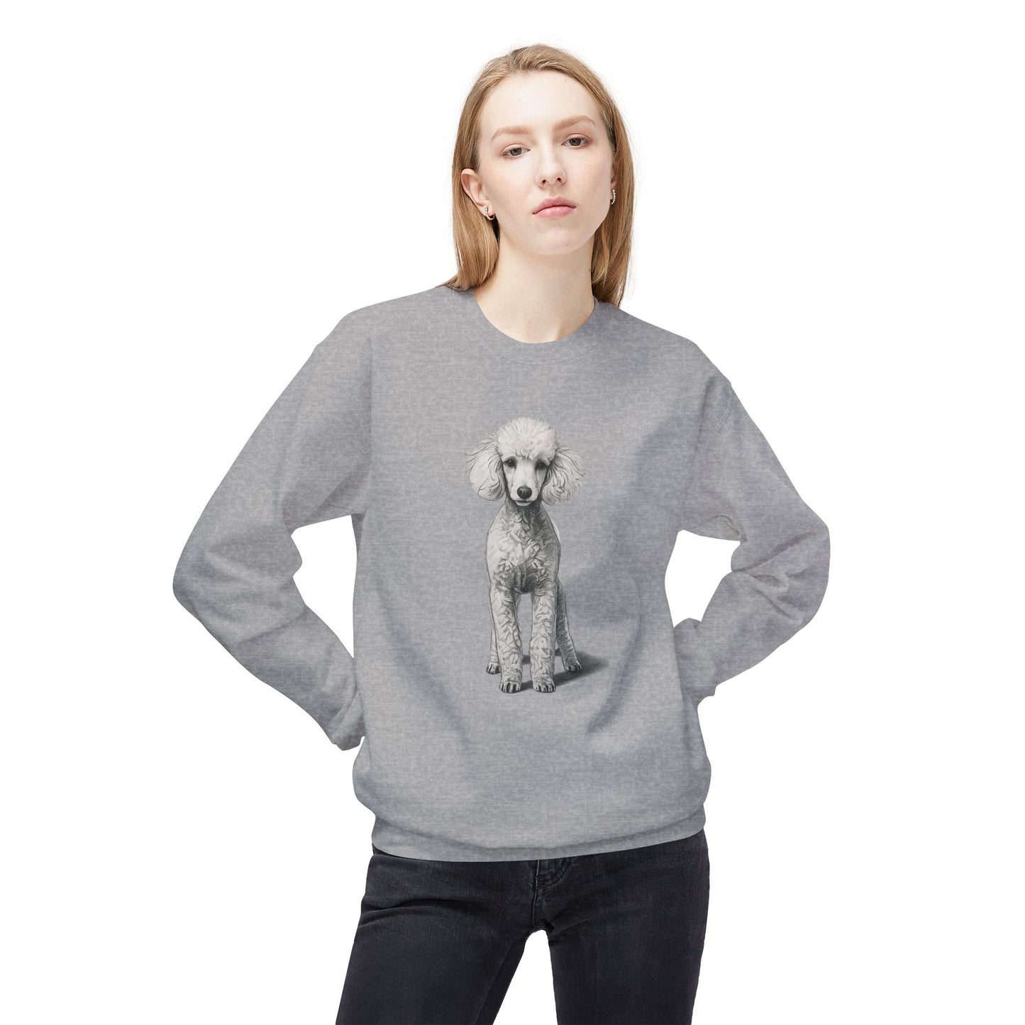 Elegant Poodle Illustration Sweatshirt | Eco-Limited