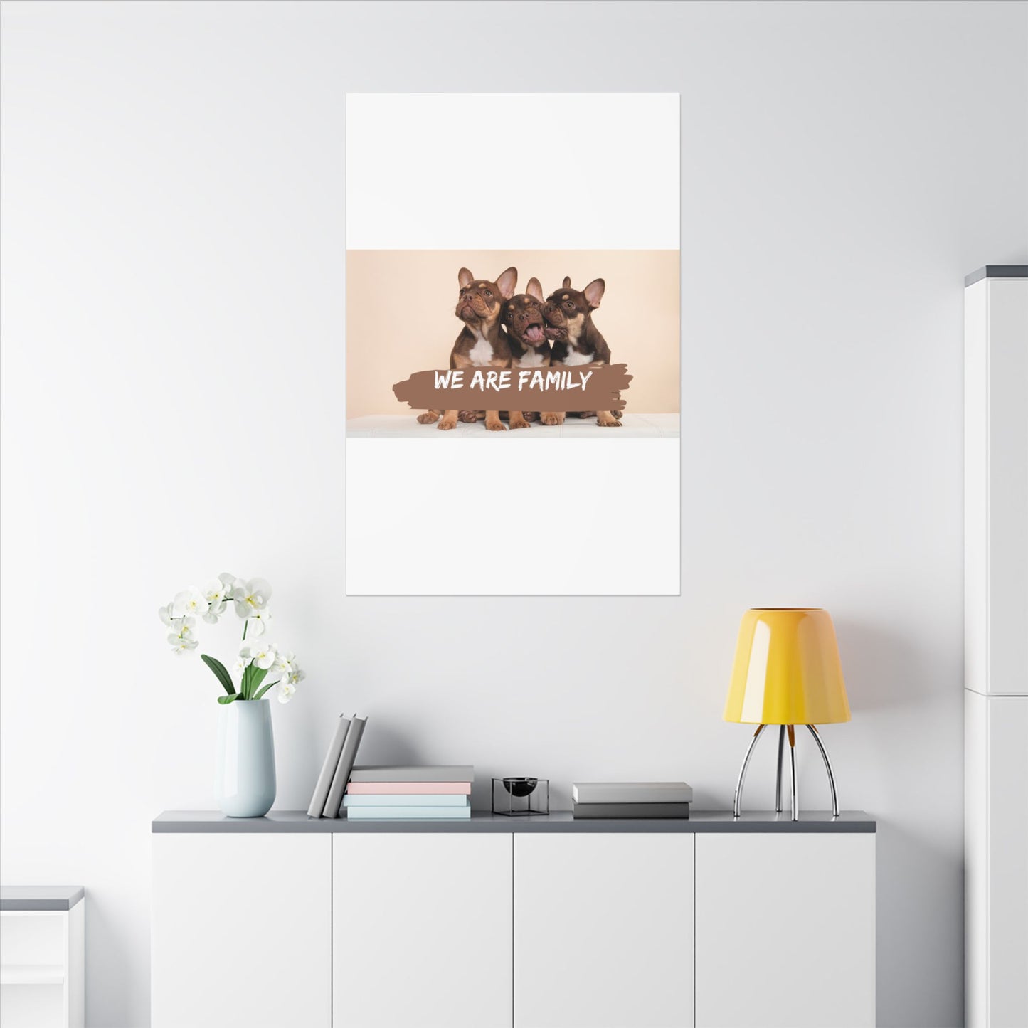 We Are Family French Bulldog Canvas Wall Art