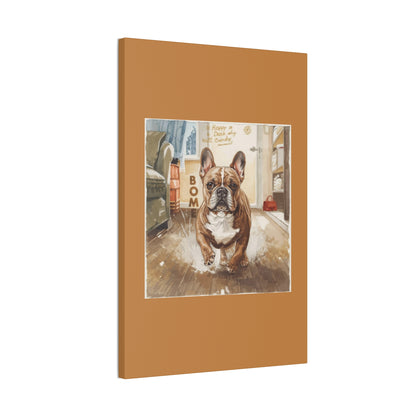 Happy Home Bulldog Canvas Art | Eco-Limited
