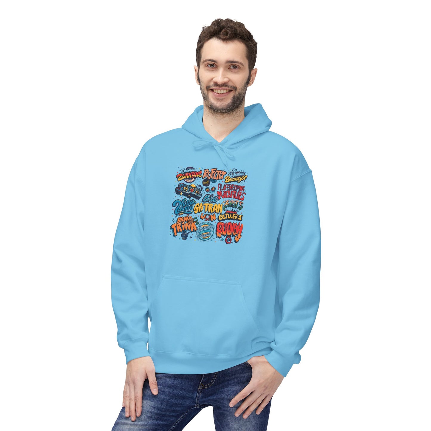 Retro Sticker Collage Graphic Hoodie|Eco-Friendly - Limited