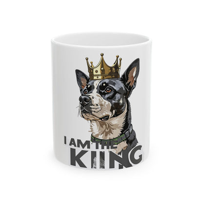 I Am the King Crowned Dog Ceramic Mug
