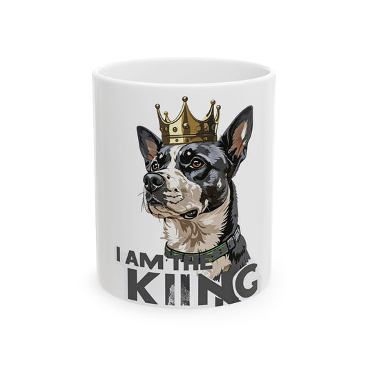 I Am the King Crowned Dog Ceramic Mug