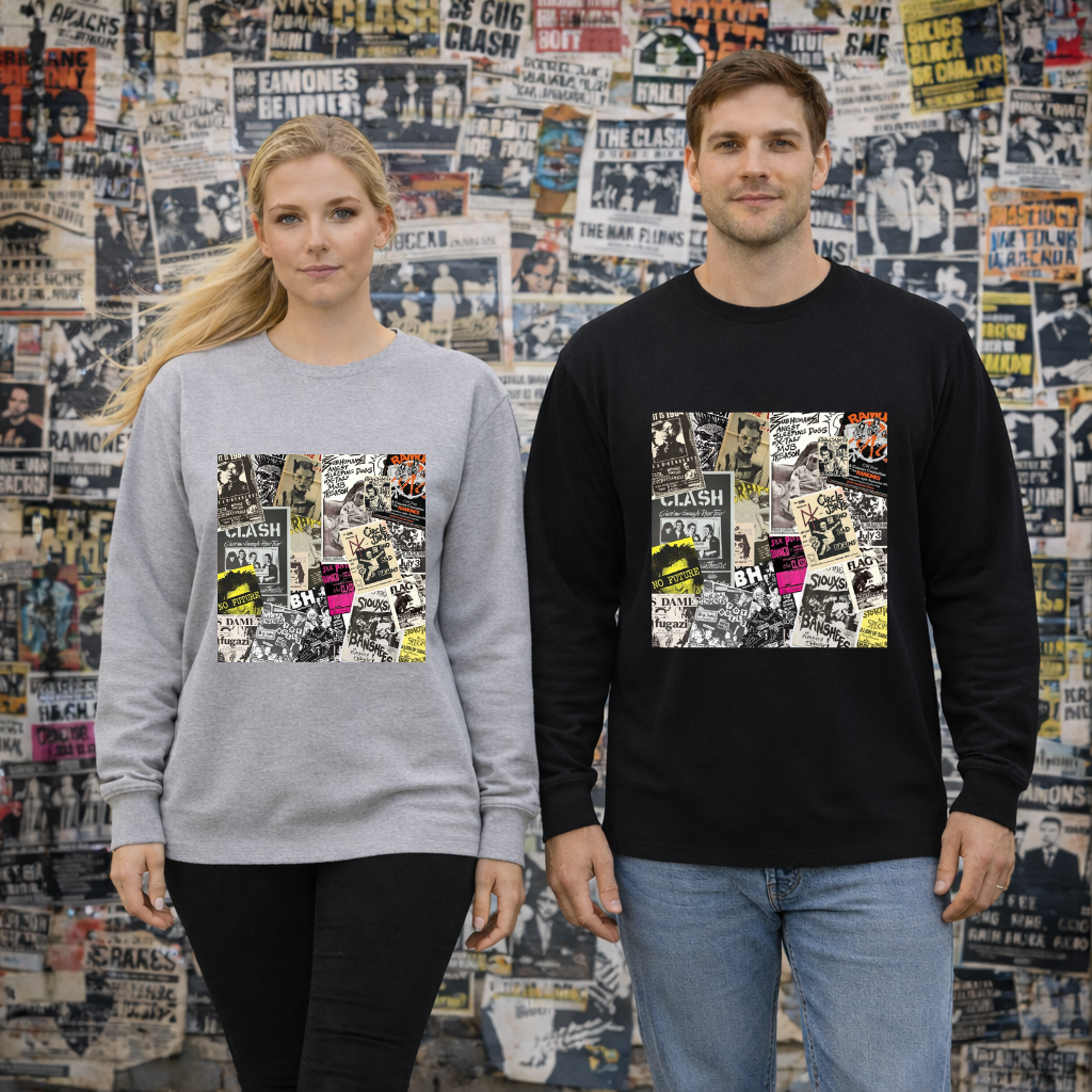Punk Collage Art Graphic Sweatshirt | Eco-Limited