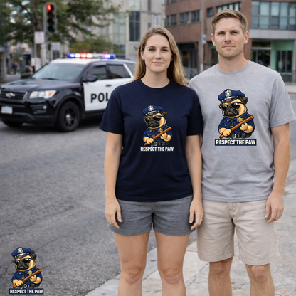Respect The Paw K9 Officer Dog T-Shirt | Eco-Limited