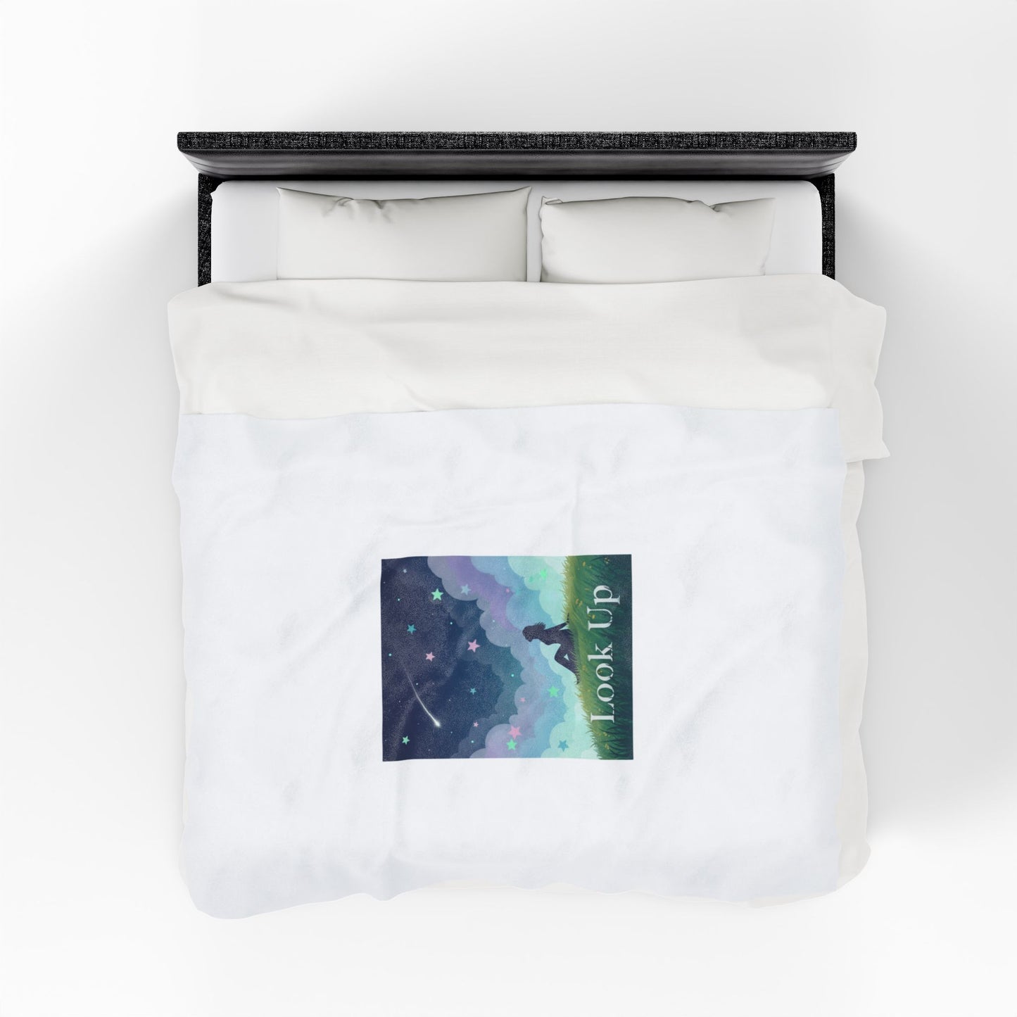 Look Up Night Sky Blanket | stargaze illustration, celestial decor