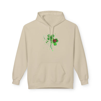 Lucky Heart Clover Watercolor Hoodie | Eco-Limited