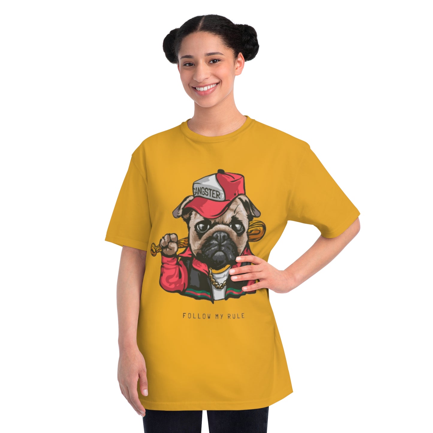 Organic Gangster Pug T-Shirt | Organic-Limited