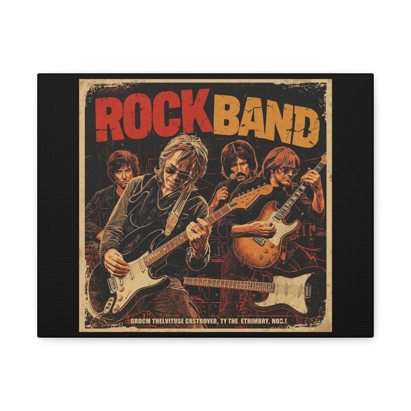 Rock Band Vintage Canvas Wall Art | Eco - Limited