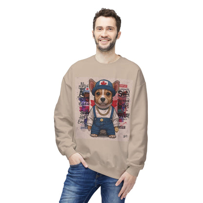 Lucky Street Pup Art Sweater | Eco-Limited