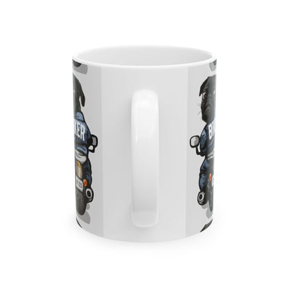 Cute Motorcycle Dog Coffee Cup (11oz, 15oz)