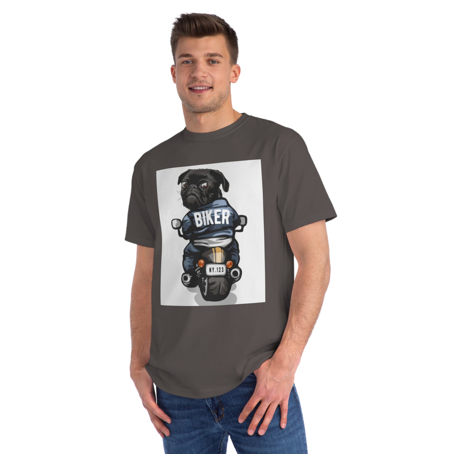 Organic Biker Pug T-Shirt | Organic-Limited